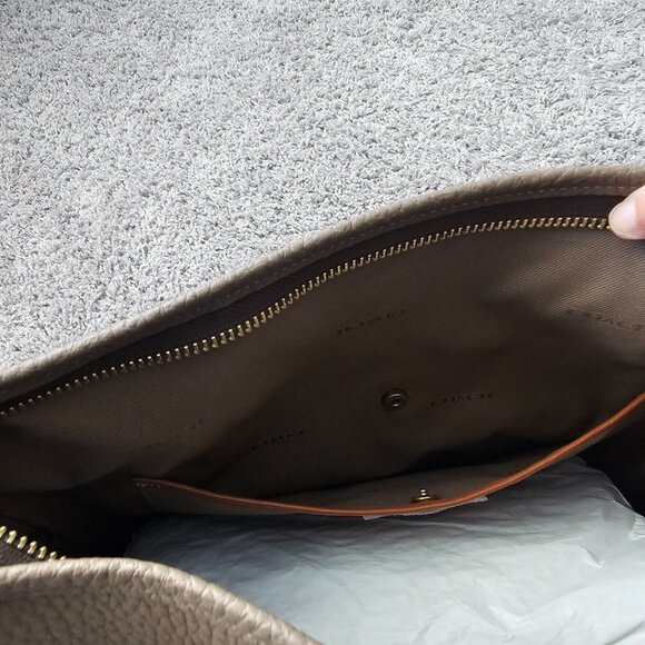 Coach Cary Shoulder Bag in Dark Stone - Picture 13 of 15